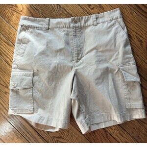 Lauren Ralph Lauren Cargo Shorts Women's Size 14 Beige Stretch Cotton Pockets